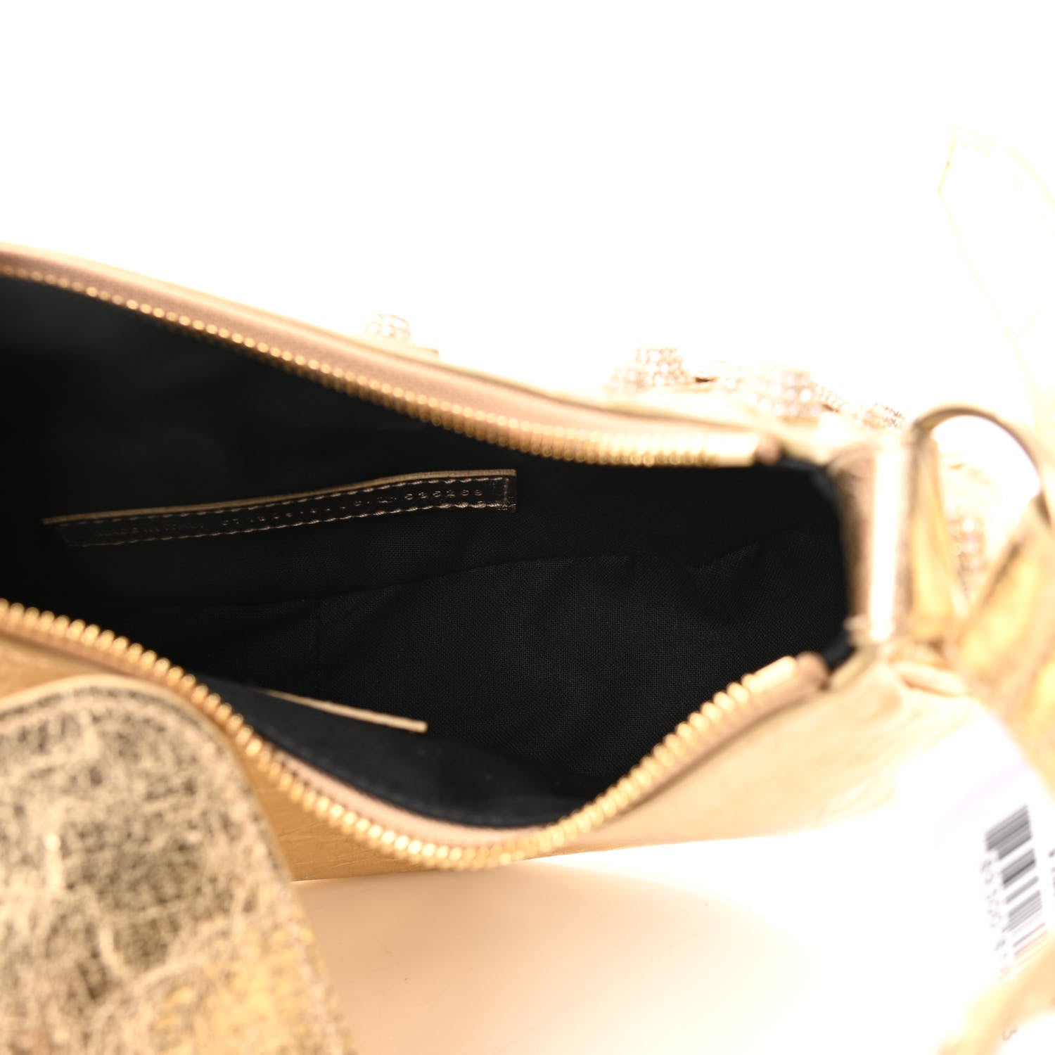 Balenciaga Metallic Agneau Arena Crystal Le Cagole Shoulder Bag XS Light Gold 6 of 11