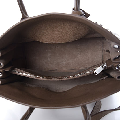 Saint Laurent Grained Calfskin Small Supple Sac De Jour Taupe 5 of 9