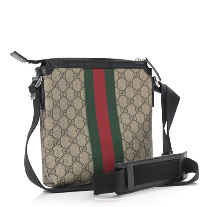 Gucci GG Supreme Monogram Web Messenger Bag Black 2 of 9