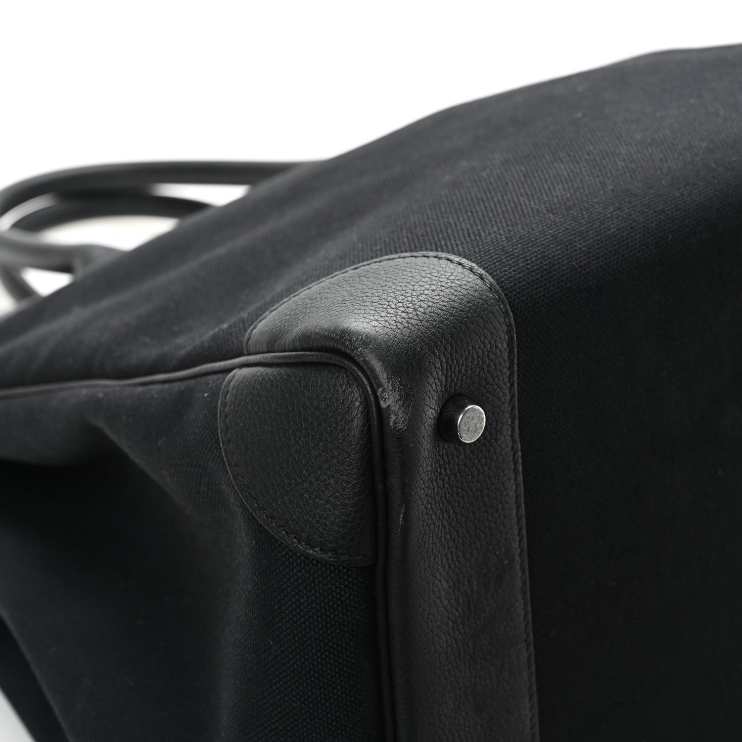 Hermes Togo Toile HAC Travel Birkin 40 Black 10 of 12