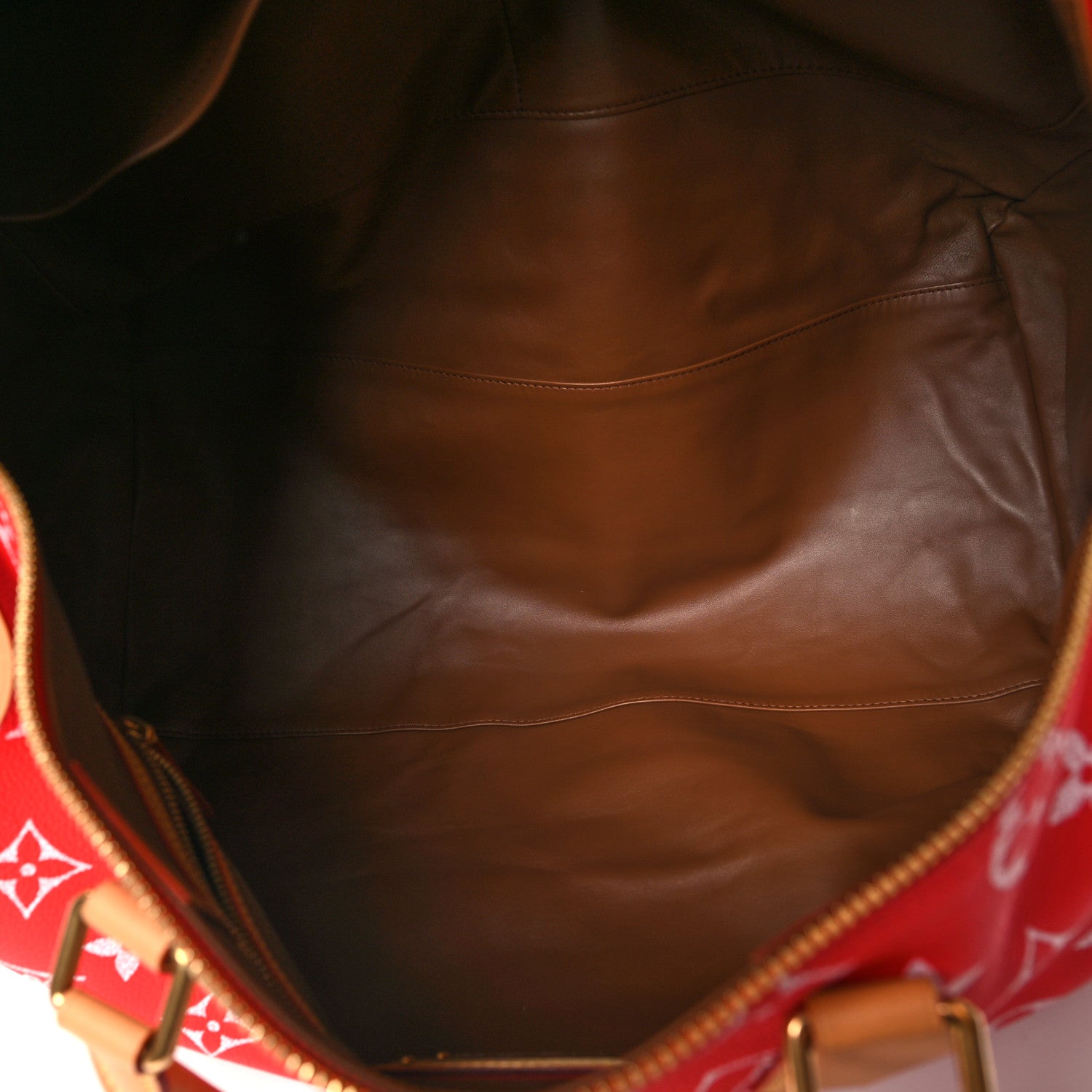 Louis Vuitton Calfskin Monogram Speedy P9 Bandouliere 50 Red 6 of 13