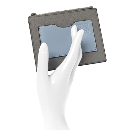 Loewe Soft Grained Calfskin Large Square Coin Cardholder Stone Blue Pearl Grey 2 of 8