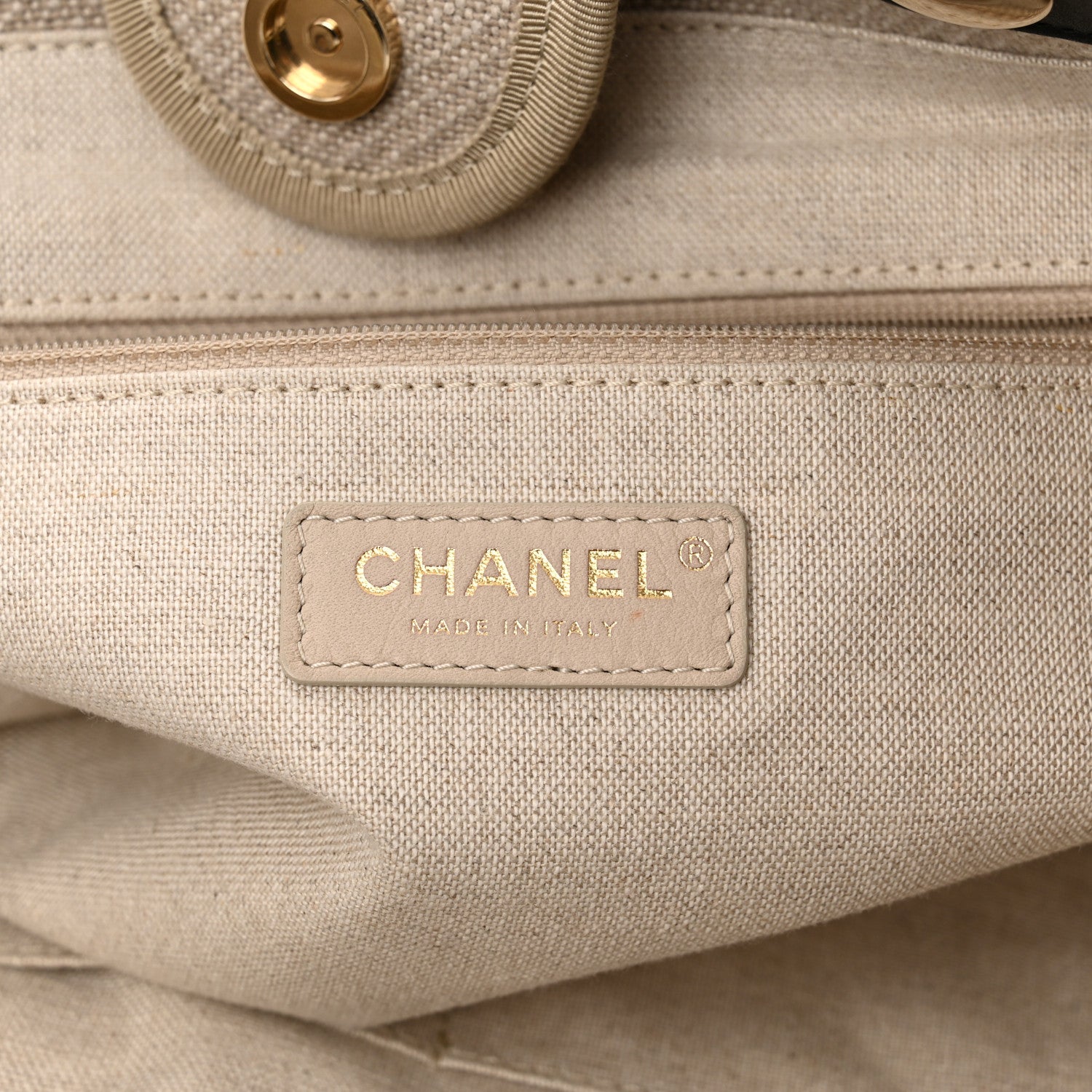 Chanel Mixed Fibers Small Deauville Tote Beige Black 7 of 11