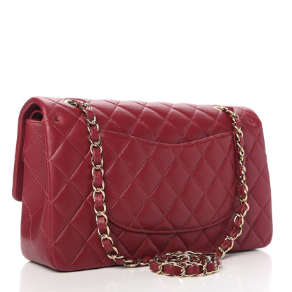 Chanel Lambskin Quilted Medium Double Flap Burgundy 3 of 11