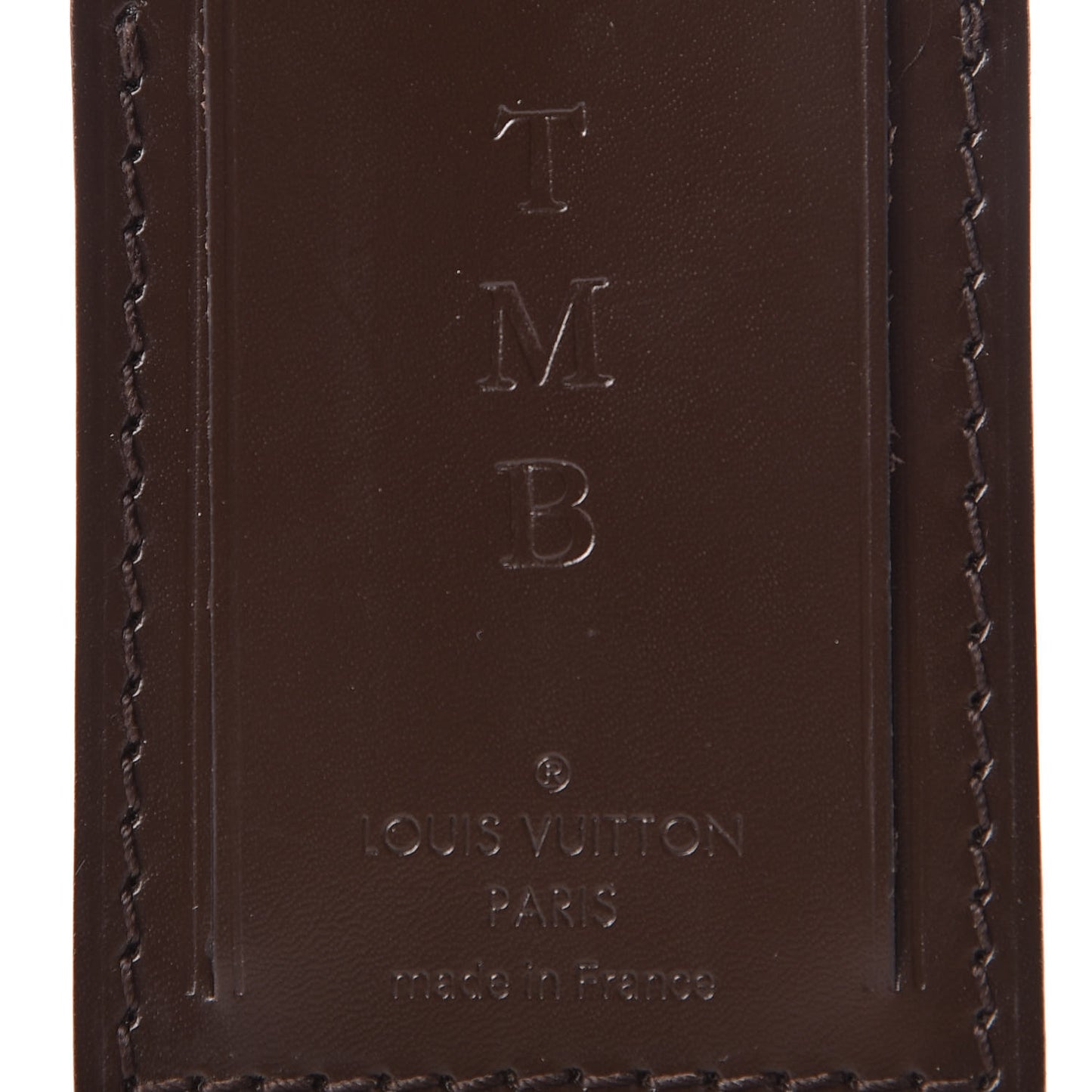Calfskin Luggage Tag Ebene