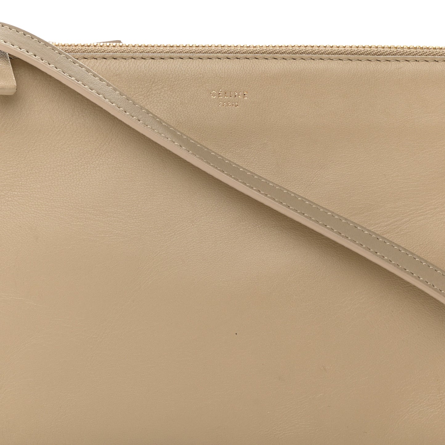 Lambskin Small Trio Crossbody Bag Beige