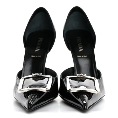 Prada Vernice Metal Pumps 37 Black 3 of 12