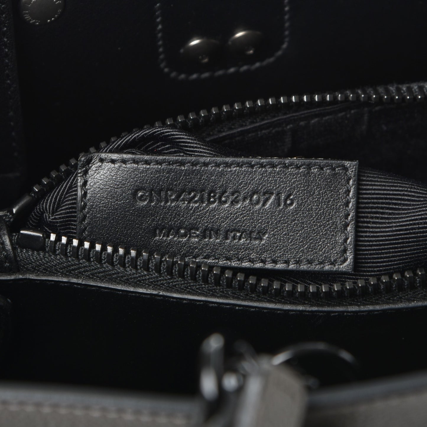 Grained Calfskin Baby Sac De Jour Grey