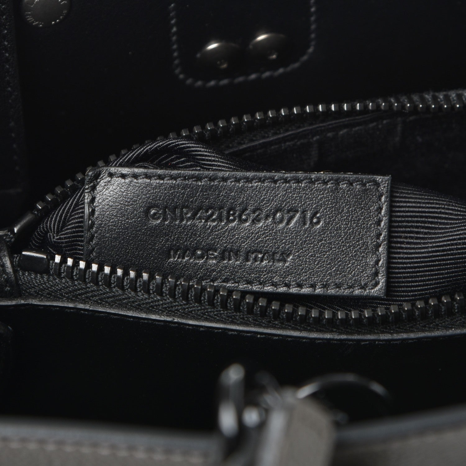 Saint Laurent Grained Calfskin Baby Sac De Jour Grey 8 of 9