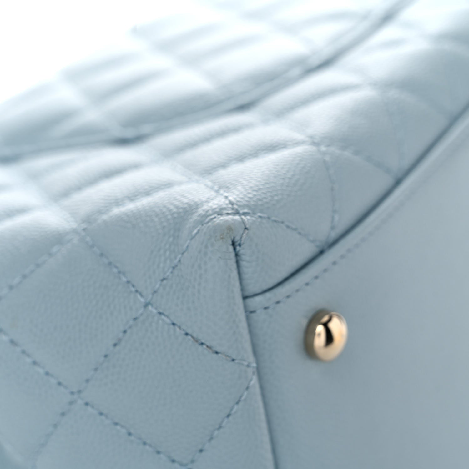 Chanel Caviar Quilted Small Coco Handle Flap Light Blue 10 of 14