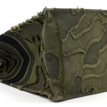 Christian Dior Canvas Embroidered Camouflage Book Tote Green 9 of 9