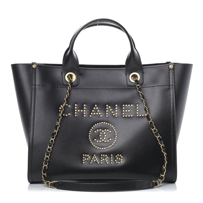 Chanel Caviar Small Studded Deauville Tote Black 1 of 11