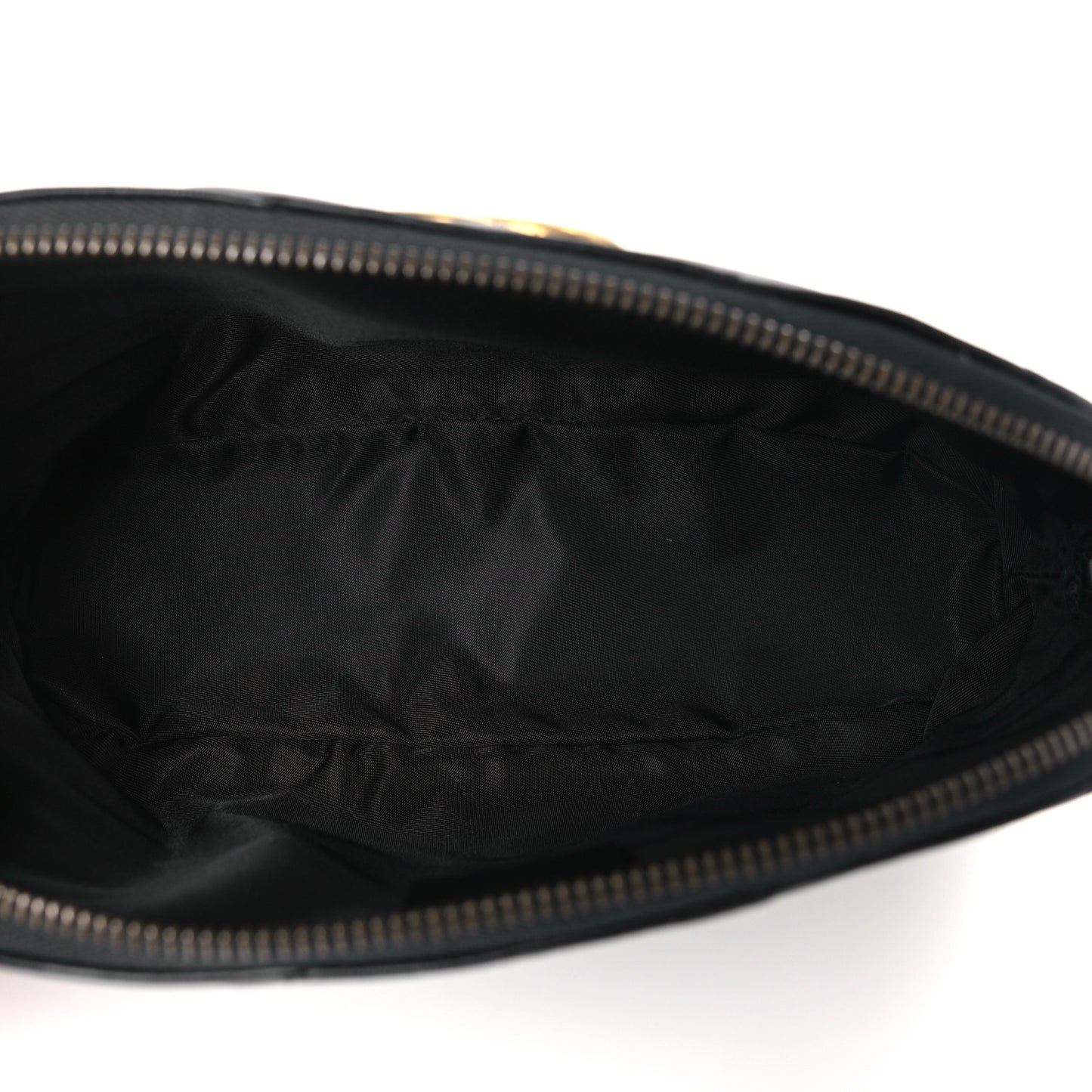 Calfskin Matelasse Large GG Marmont Pouch Cosmetic Case Black