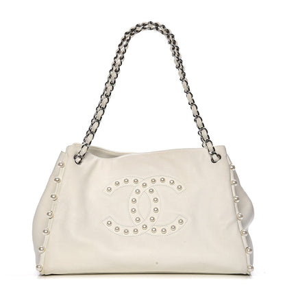 Chanel Lambskin Pearl Obsession Tote White 1 of 11