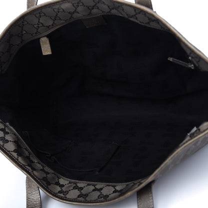 Gucci Imprime Monogram Medium Zippered Shopping Tote Pewter 5 of 10