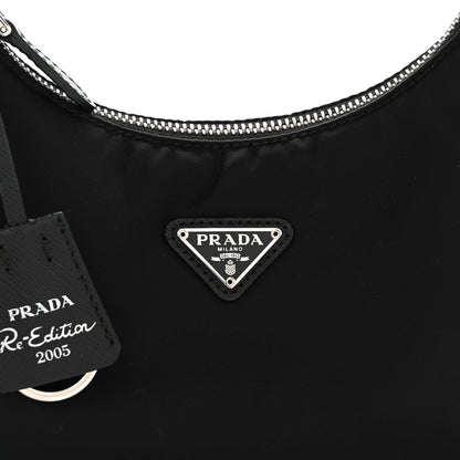 Prada Tessuto Nylon Saffiano Mini Re-Edition 2005 Bag Black 8 of 10