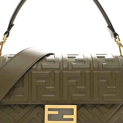 Fendi Nappa FF 1974 Embossed Baguette Avocado 8 of 10