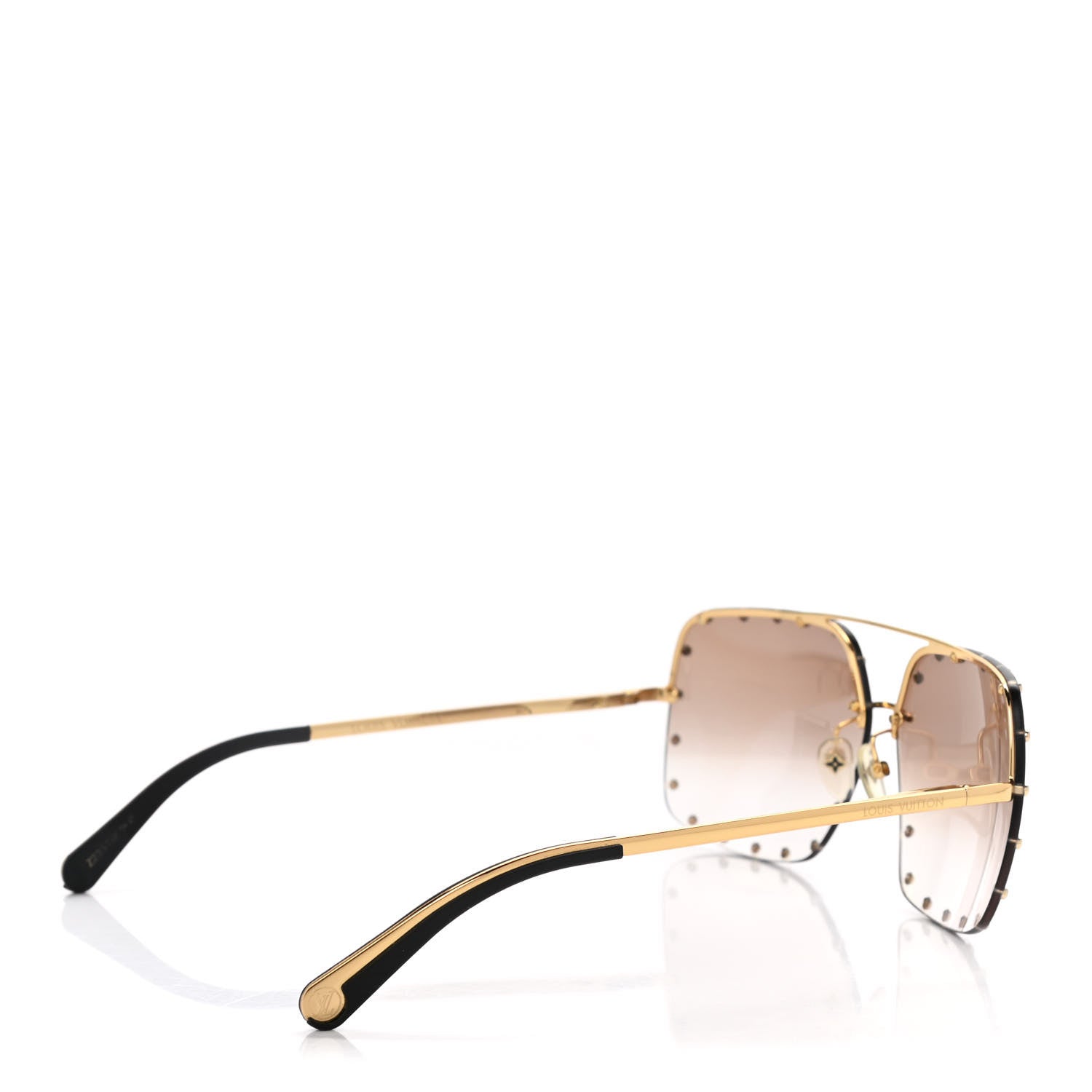 Louis Vuitton The Party Square Gradient Sunglasses Z2353W Brown 4 of 10