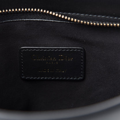 Christian Dior Calfskin Embossed Logo Zip Clutch Black 6 of 7