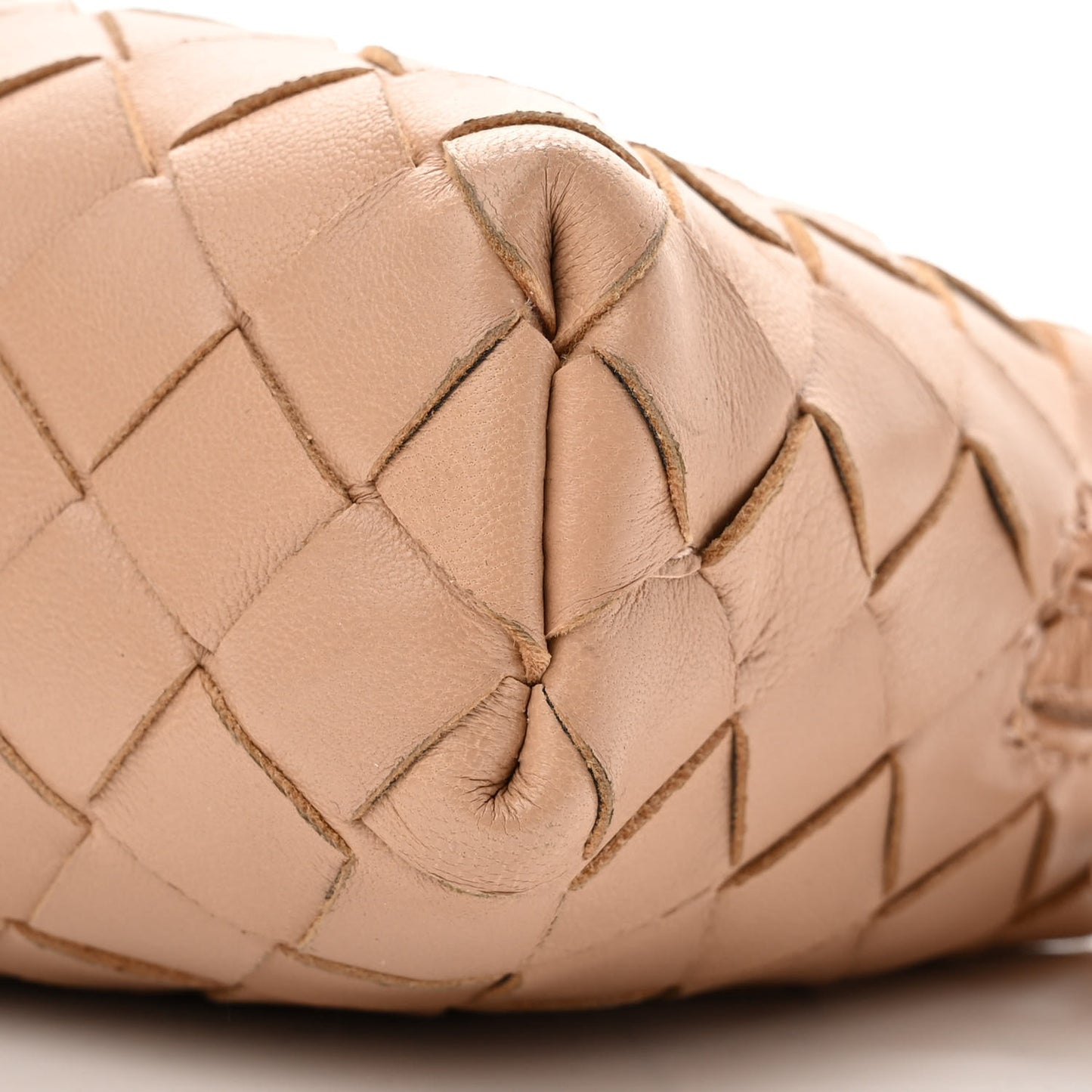 Nappa Intrecciato Mini Loop Camera Bag Almond