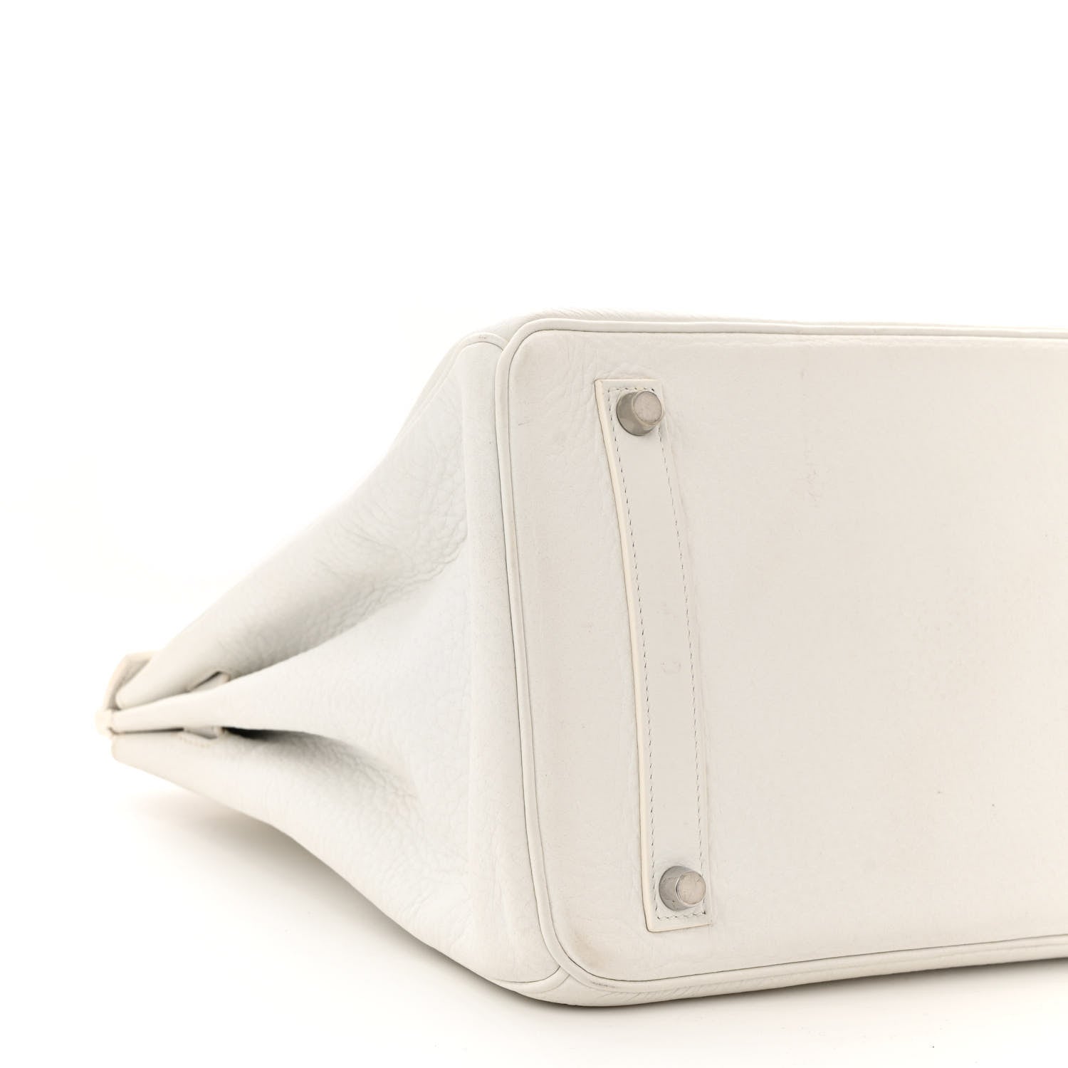 Hermes Taurillon Clemence Birkin 35 White 9 of 14