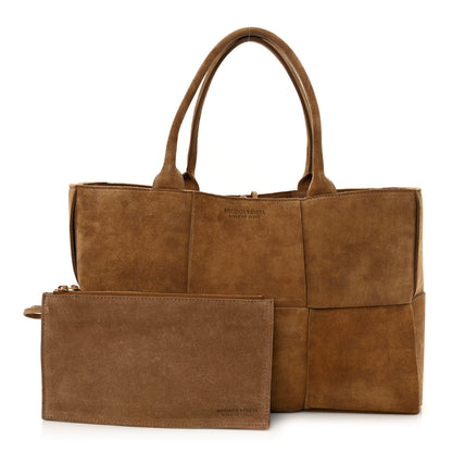Bottega Veneta Suede Maxi Intrecciato Small Arco Tote 1 of 10