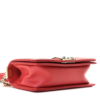 Chanel Caviar Quilted Small Boy Flap Red 4 of 9