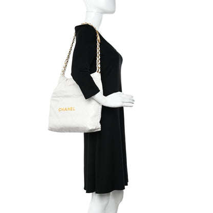 Chanel Shiny Calfskin Quilted Small Chanel 22 White 3 of 13