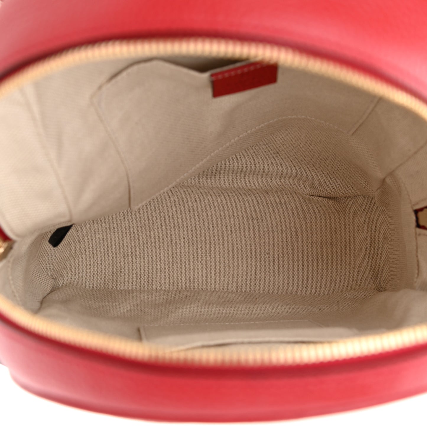 Pebbled Calfskin Soho Chain Backpack Red