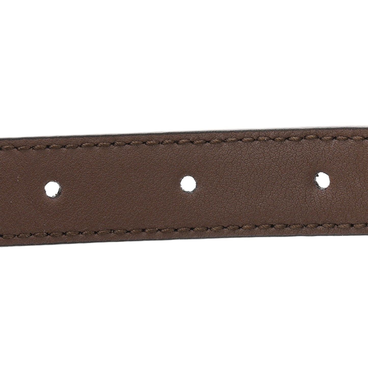 GG Supreme Monogram Calfskin Strawberry Buckle Thin Belt 80 32 Beige Ebony New Acero