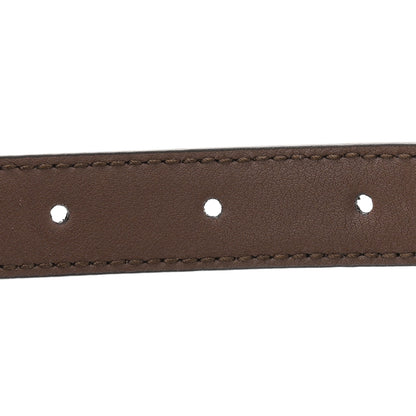 Gucci GG Supreme Monogram Calfskin Strawberry Buckle Thin Belt 80 32 Beige Ebony New Acero 5 of 5