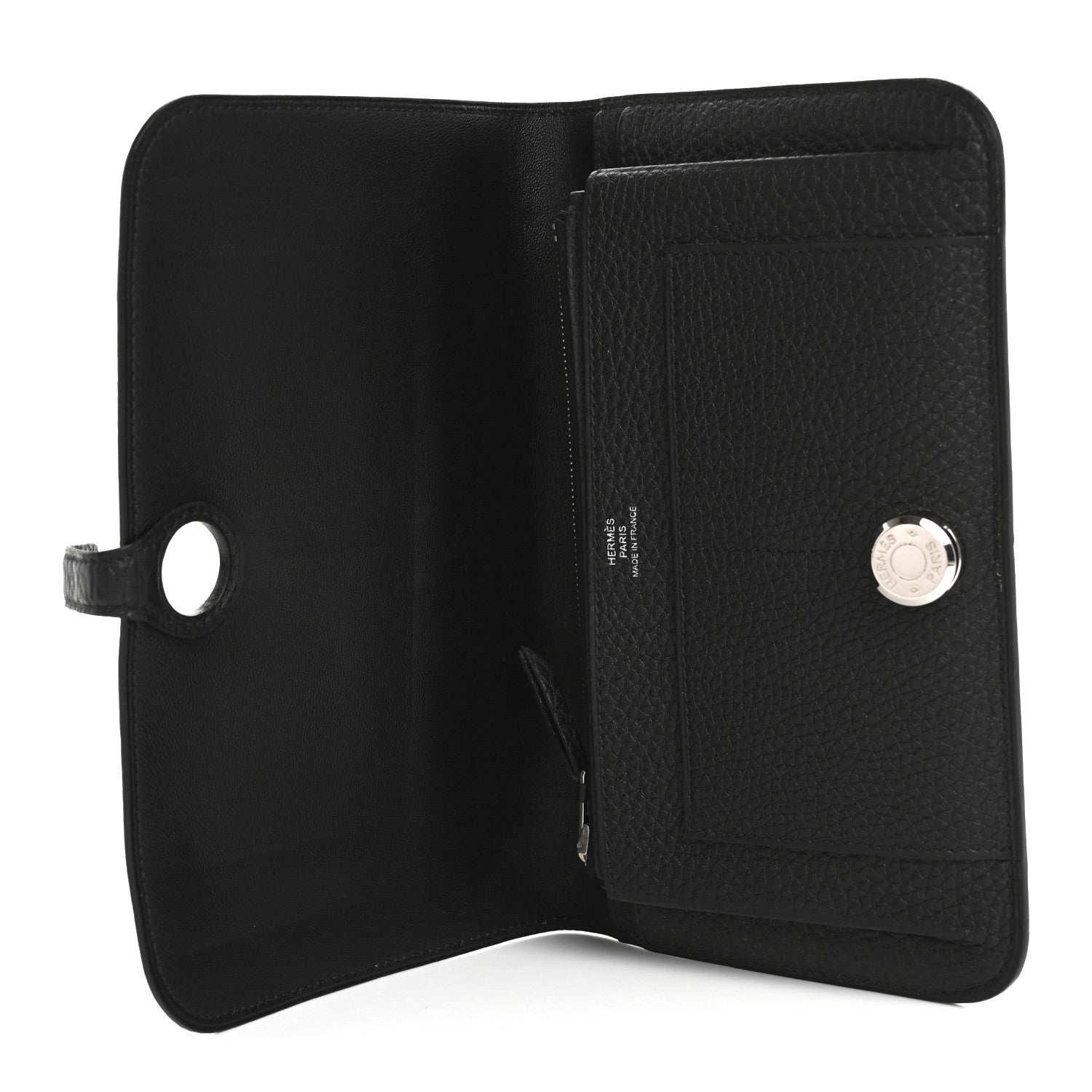 Hermes Togo Dogon Duo Wallet Black 6 of 9