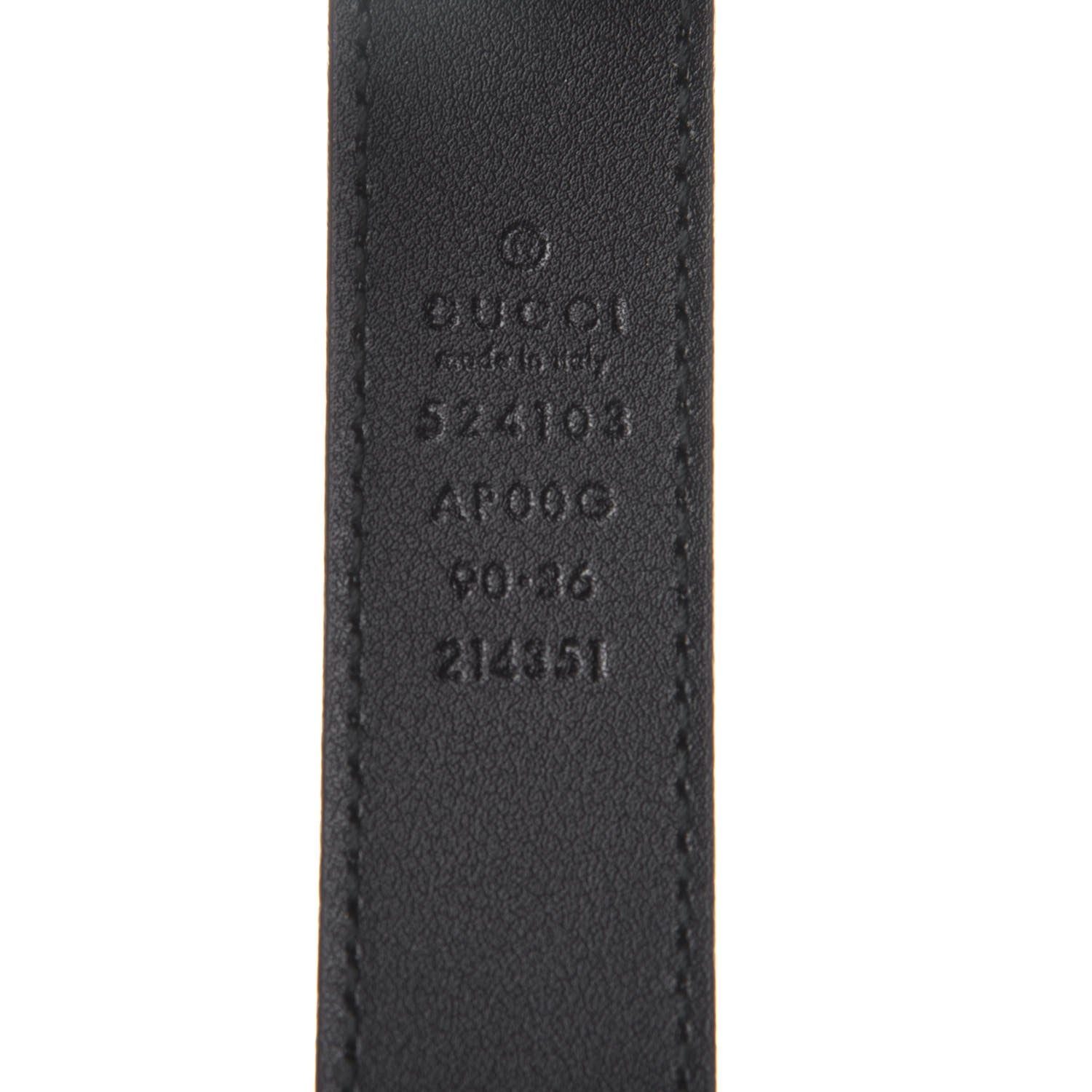 Gucci Moon Calfskin Torchon Double G 25mm Belt 90 36 Black 3 of 4