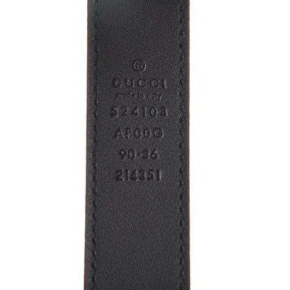 Gucci Moon Calfskin Torchon Double G 25mm Belt 90 36 Black 3 of 4