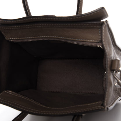 Celine Drummed Calfskin Nano Luggage Souris 5 of 11