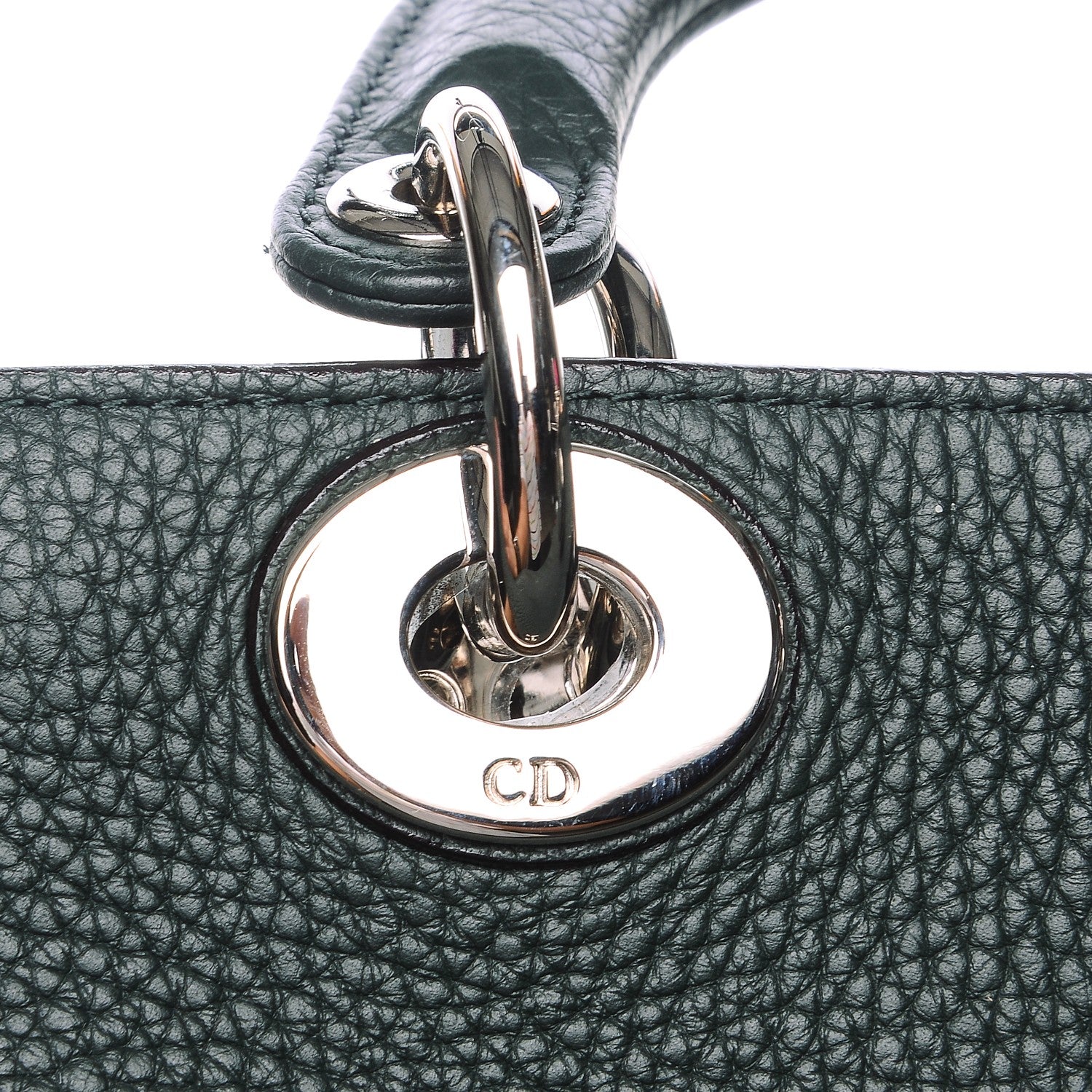 Christian Dior Bullcalf Medium Diorissimo Tote Dark Green 10 of 14