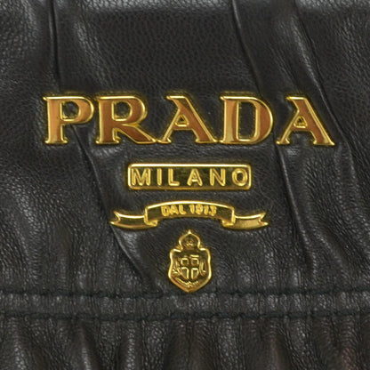 Prada Nappa Dressy Gaufre Framed Bag Black 5 of 8