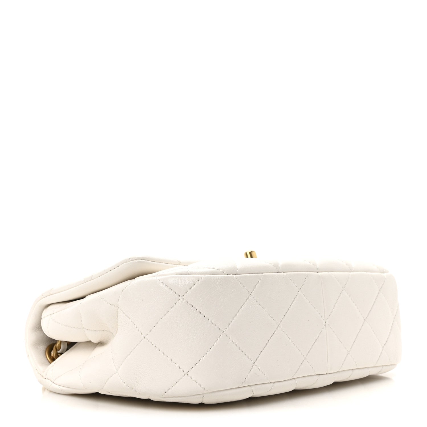 Chanel Lambskin Quilted Chanel Clip Flap White 4 of 10