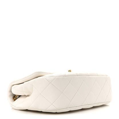 Chanel Lambskin Quilted Chanel Clip Flap White 4 of 10