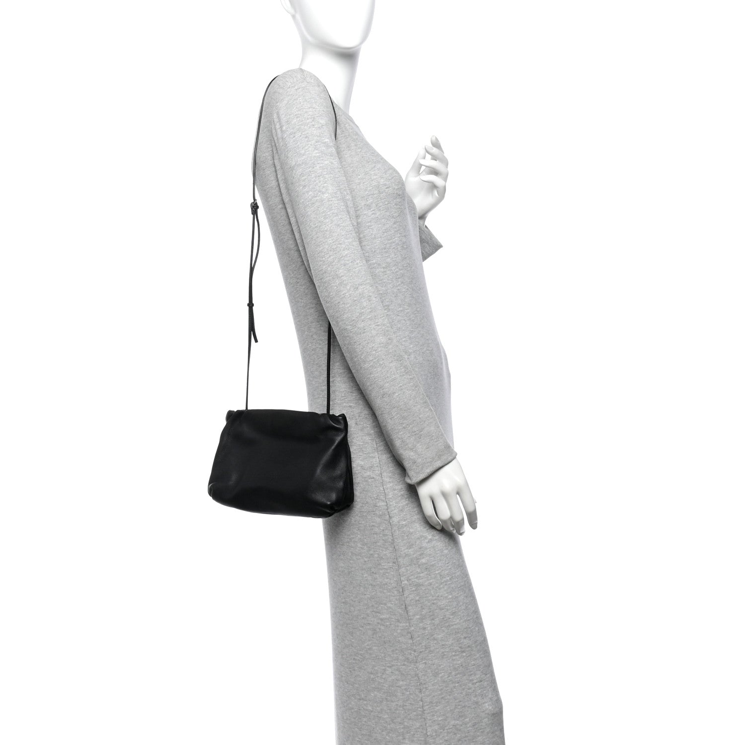 The Row Grained Calfskin Bourse Clutch Black 2 of 9