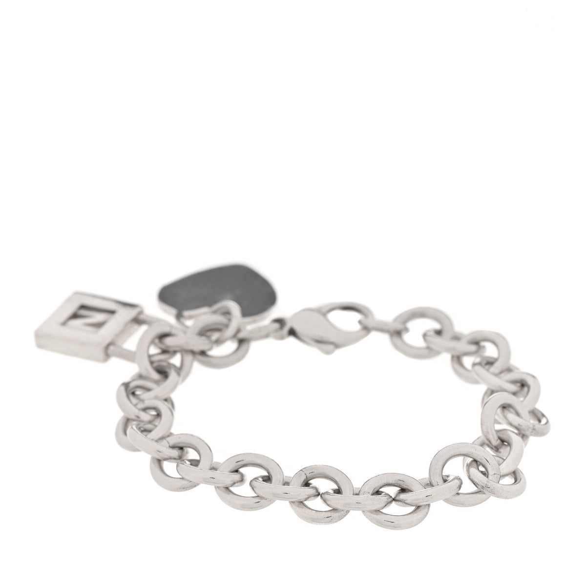 Tiffany Sterling Silver Heart N Lock Heart Tag Charm Bracelet 2 of 5