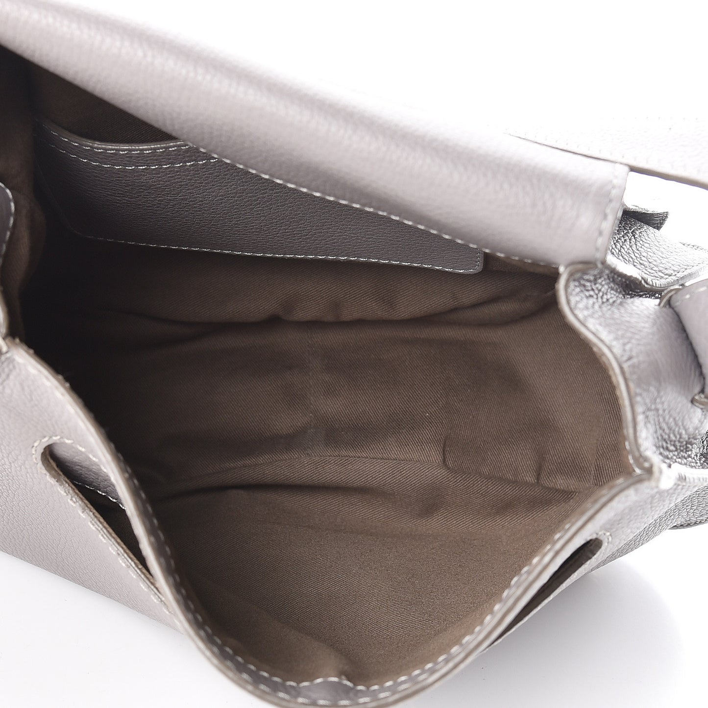 Calfskin Medium Marcie Round Crossbody Bag Cashmere Grey