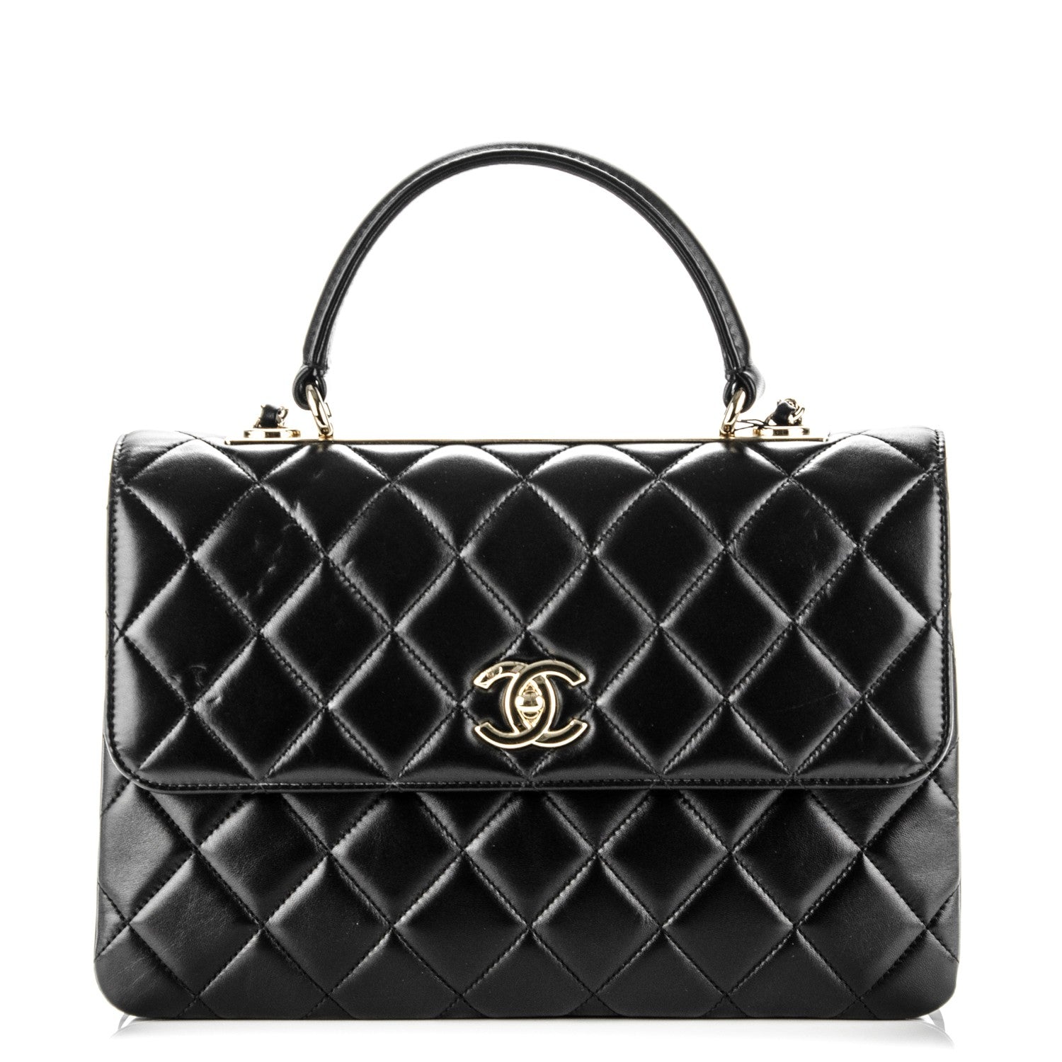 Chanel Lambskin Quilted Medium Trendy CC Flap Dual Handle Bag Black 1 of 20