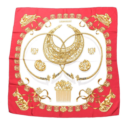 Hermes Silk Mousseline Les Cavaliers D'Or Scarf 90 1 of 6
