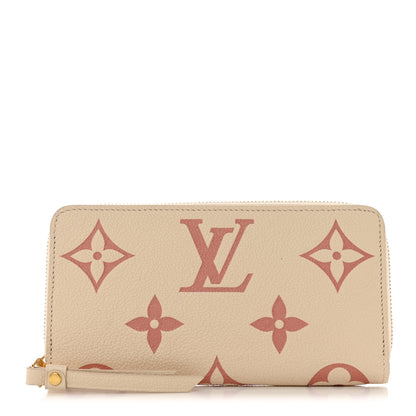 Louis Vuitton Empreinte Monogram Giant Zippy Wallet Creme Bois De Rose 1 of 6