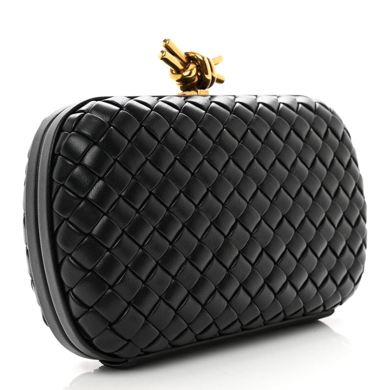 Bottega Veneta Nappa Intrecciato Knot Clutch Black 3 of 6