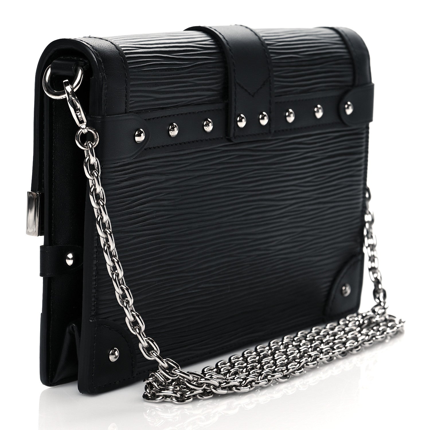 Louis Vuitton Epi Trunk Chain Wallet Black 3 of 9