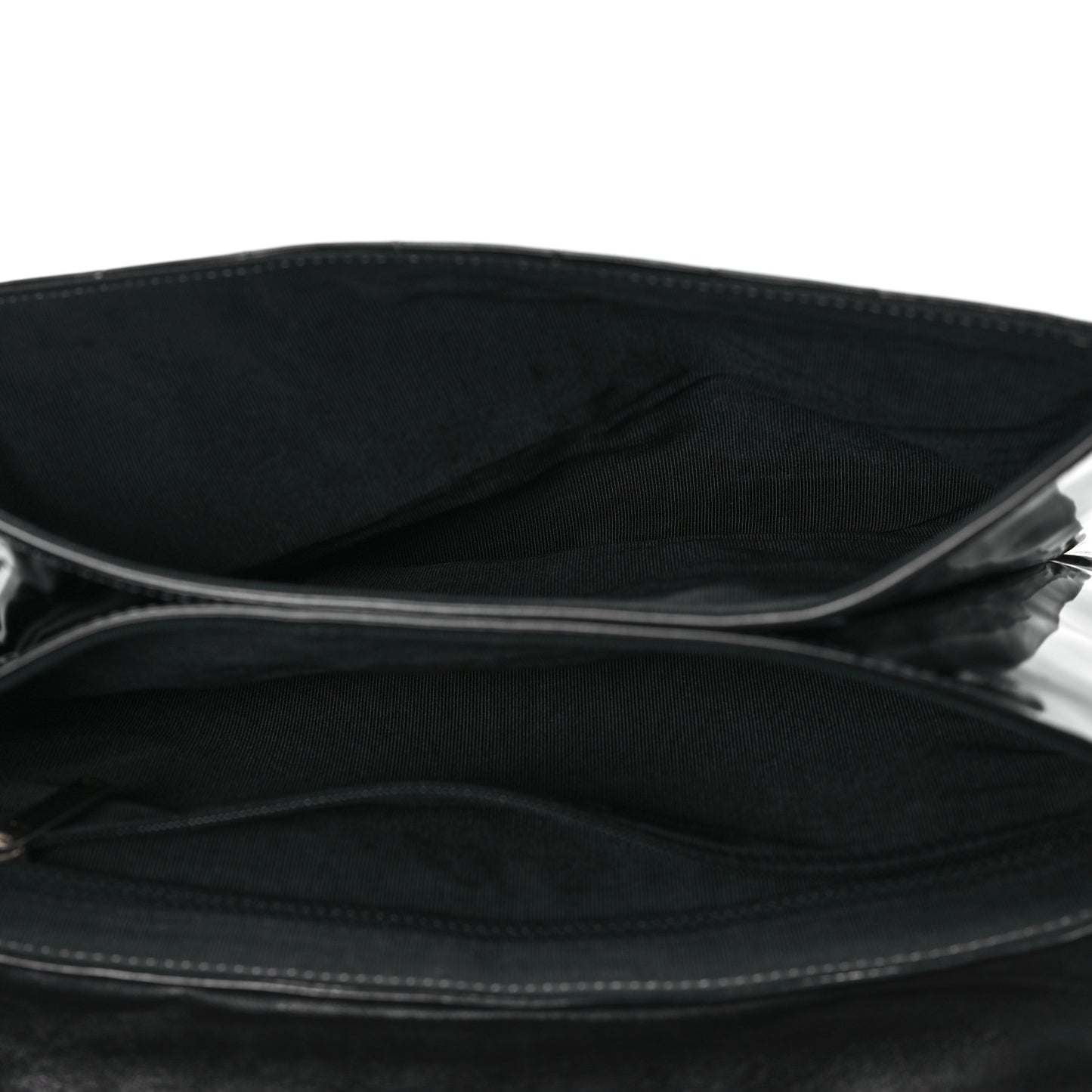 Patent Chocolate Bar Reissue Single Flap Black