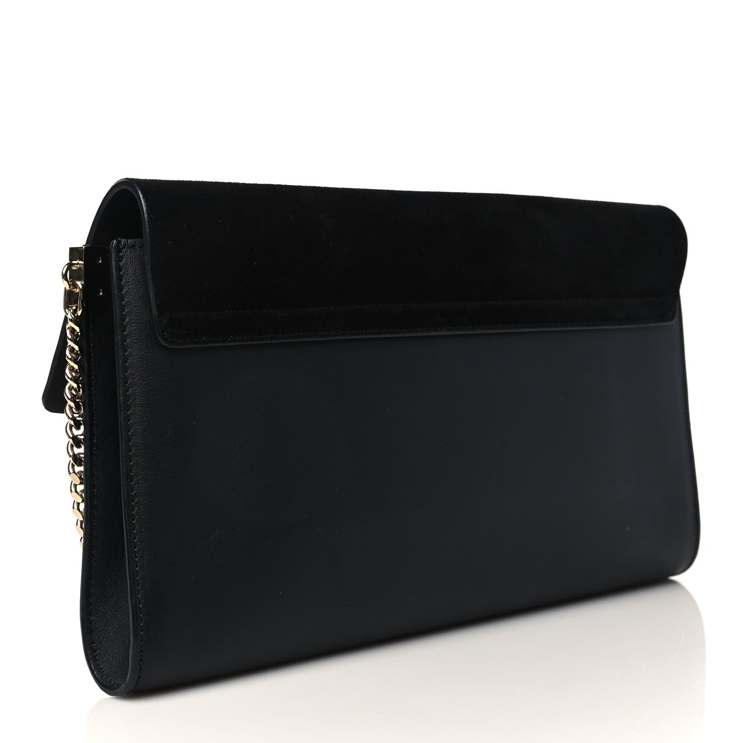 Chloe Suede Calfskin Faye Clutch Black 3 of 7