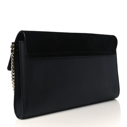 Chloe Suede Calfskin Faye Clutch Black 3 of 7